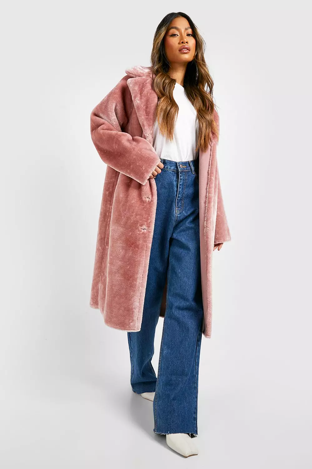 Fur duster coat sale